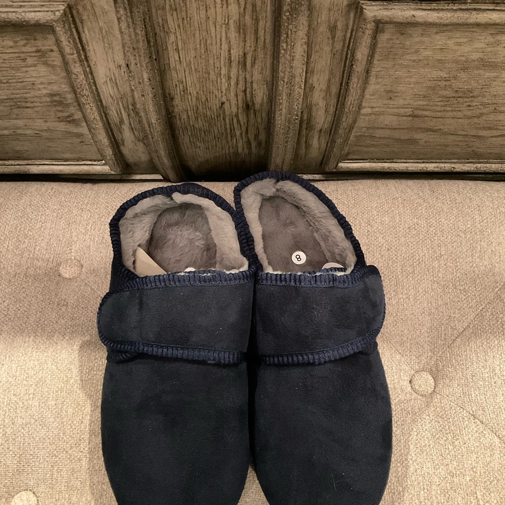 Blue Slippers House Shoes with Cushioned Comfort